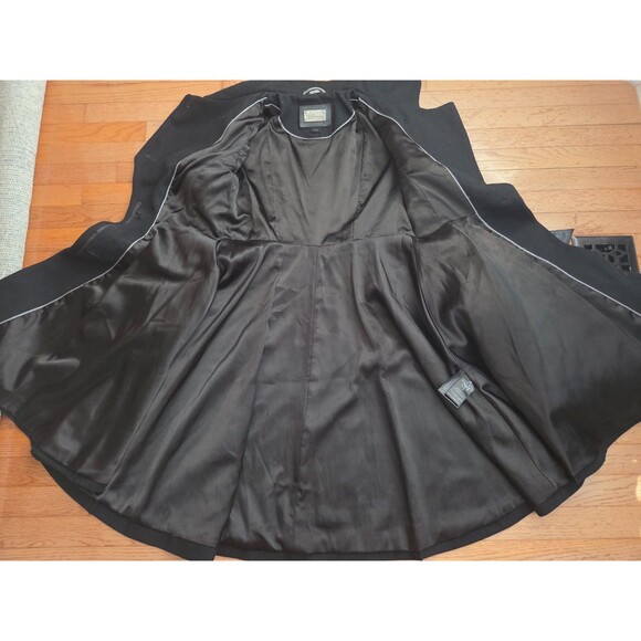 Mackage Women's Wool Blend Dress Coat Black Belted Heavy Size Medium - Picture 9 of 14